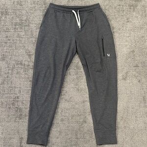 Vuori Charcoal Heather Sunday Performance Joggers with Zip Pocket